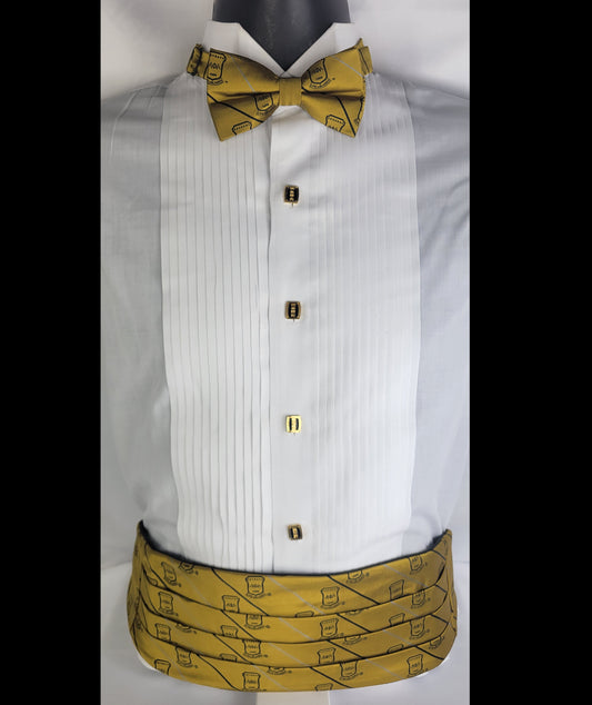 Alpha Gold Life Member Multi Cummerbund Bowtie