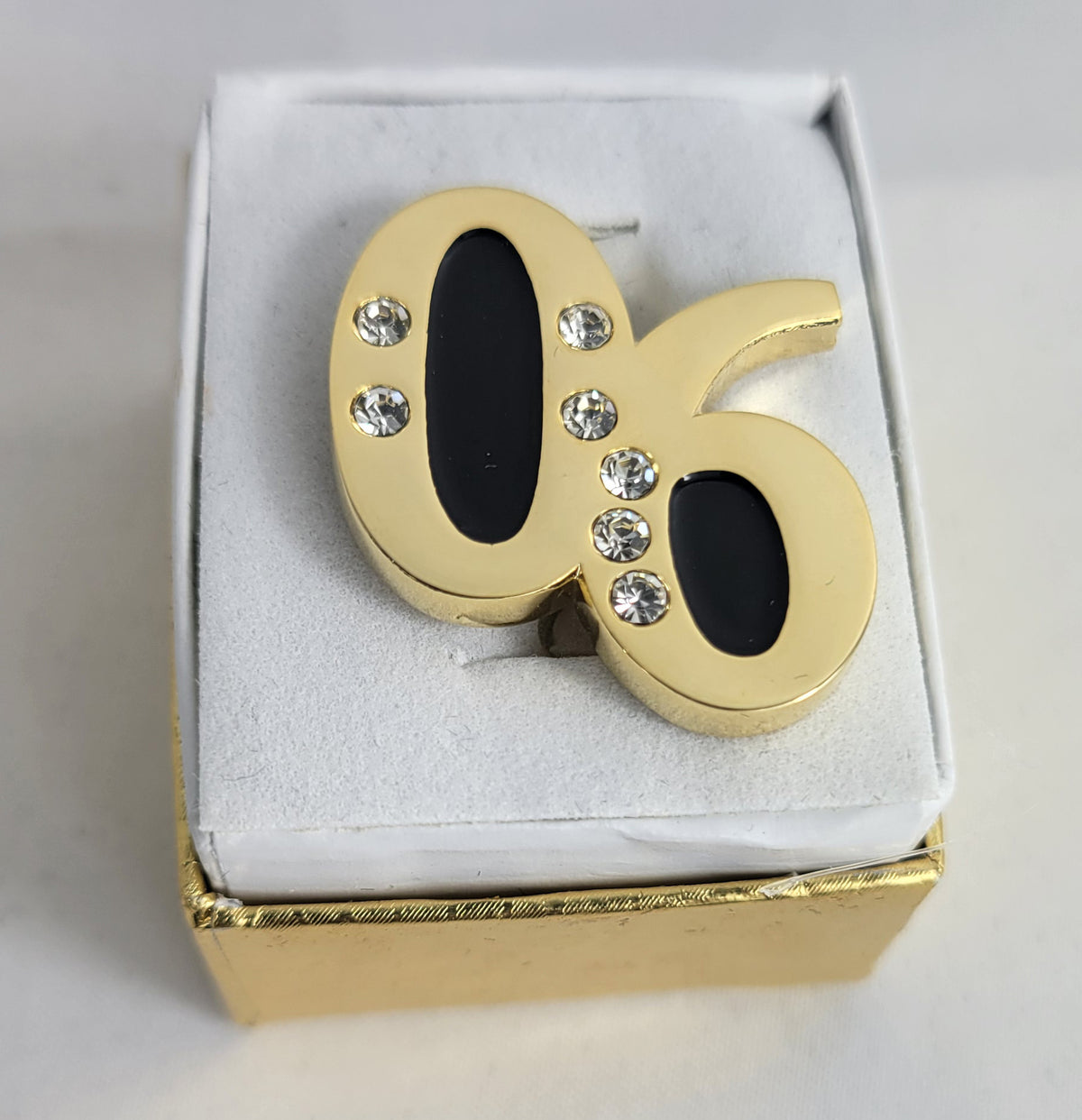 Alpha 06 Black Stone Lapel Pin