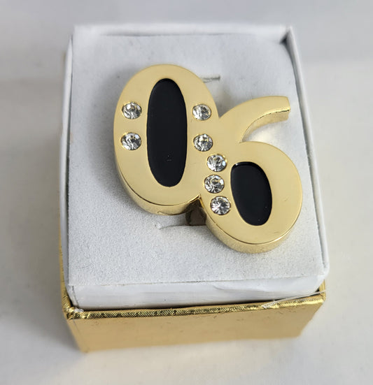 Alpha 06 Black Stone Lapel Pin