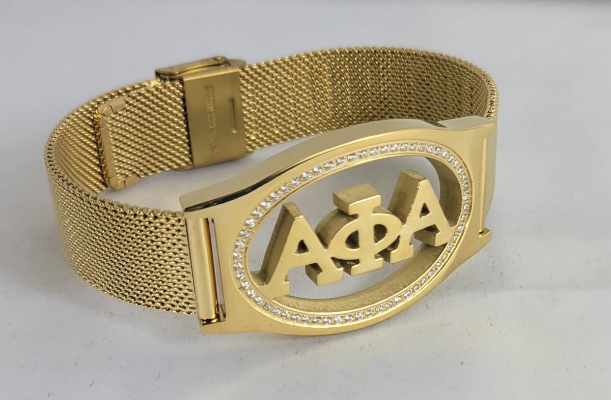 Alpha 3 Letter Gold Bracelet