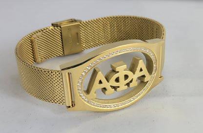 Alpha 3 Letter Gold Bracelet