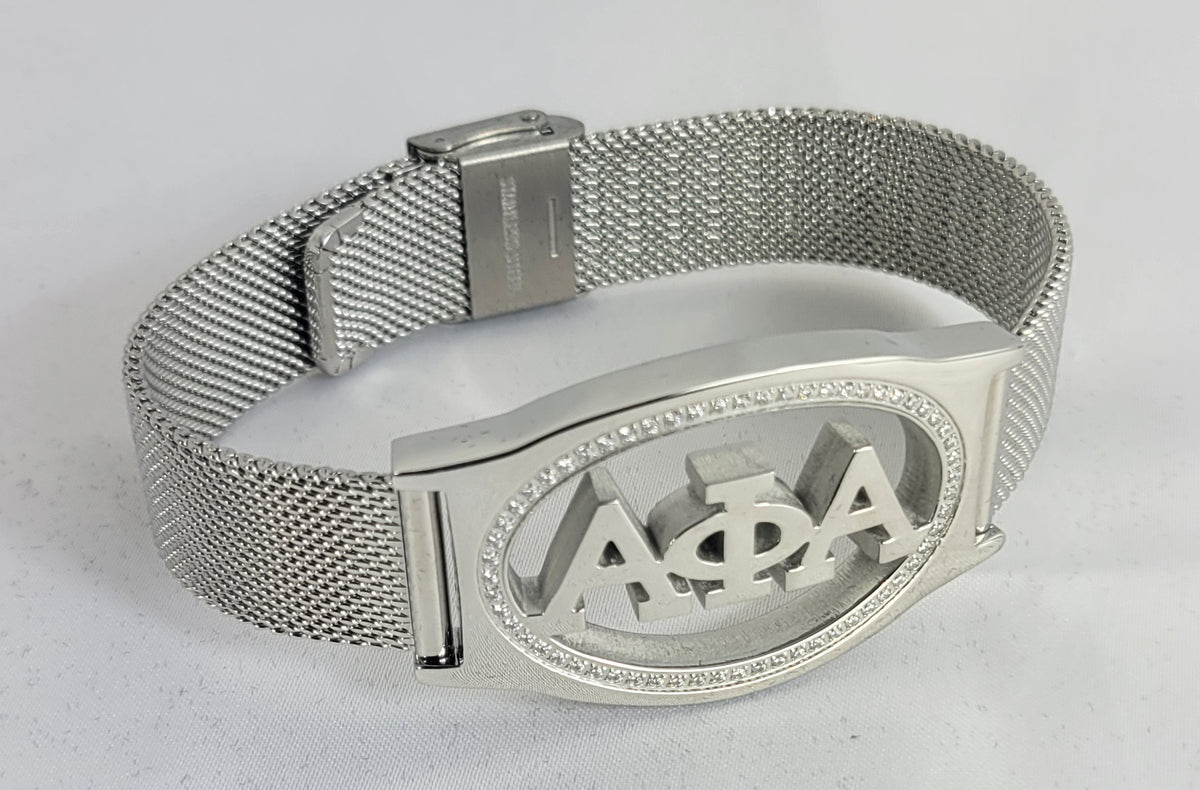 Alpha 3 Letter Silver Bracelet