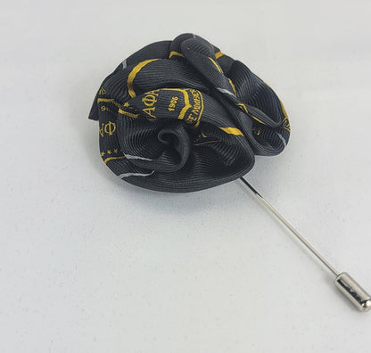 Alpha Black Life Member Multi Lapel Flower