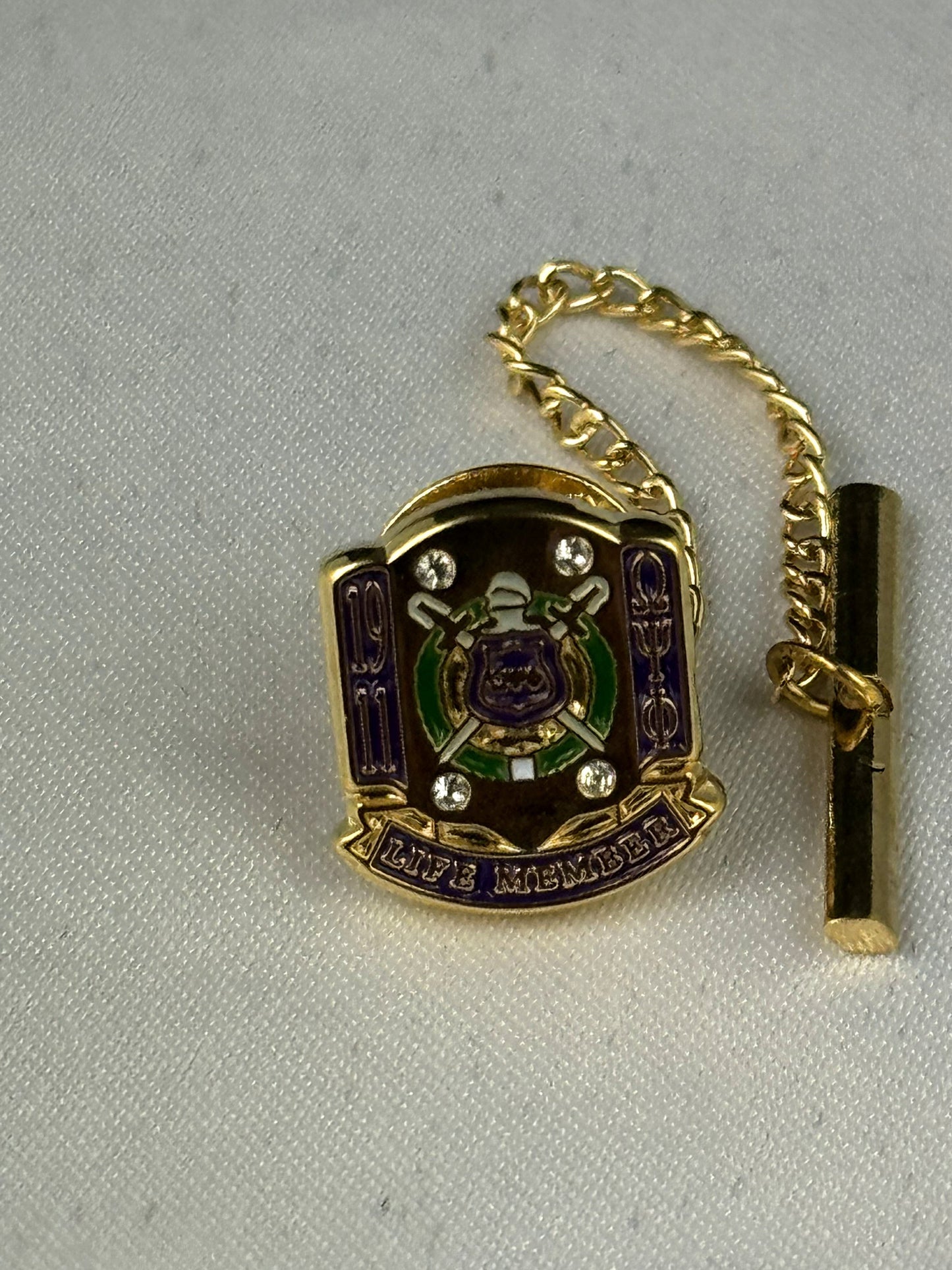 Omega Gold Tone Life Member Tie Pin