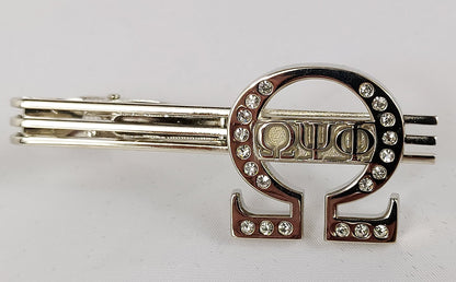 Omega 20 Stone Silver Tie Bar