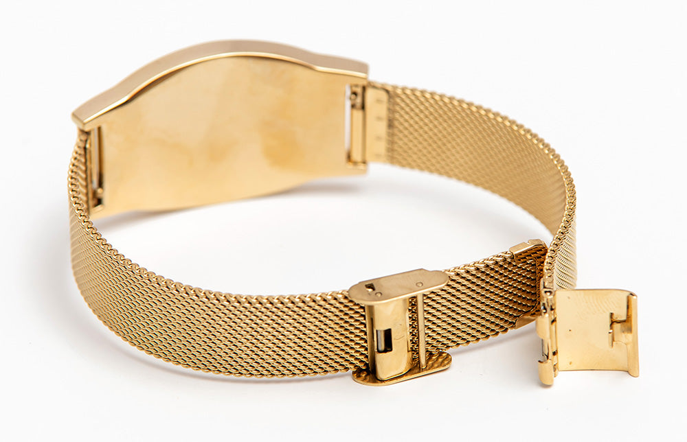 Omega 3 Letter Purple Gold Band Bracelet