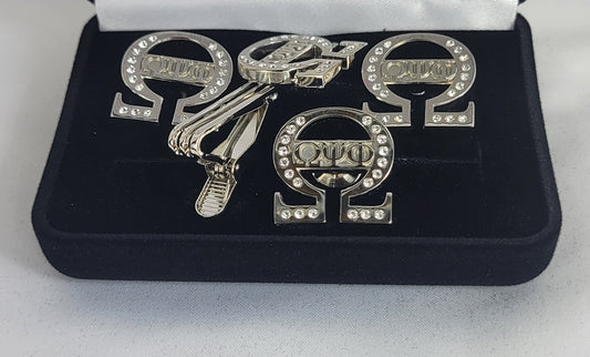 OMEGA SILVER 20 STONE 3-PC SET