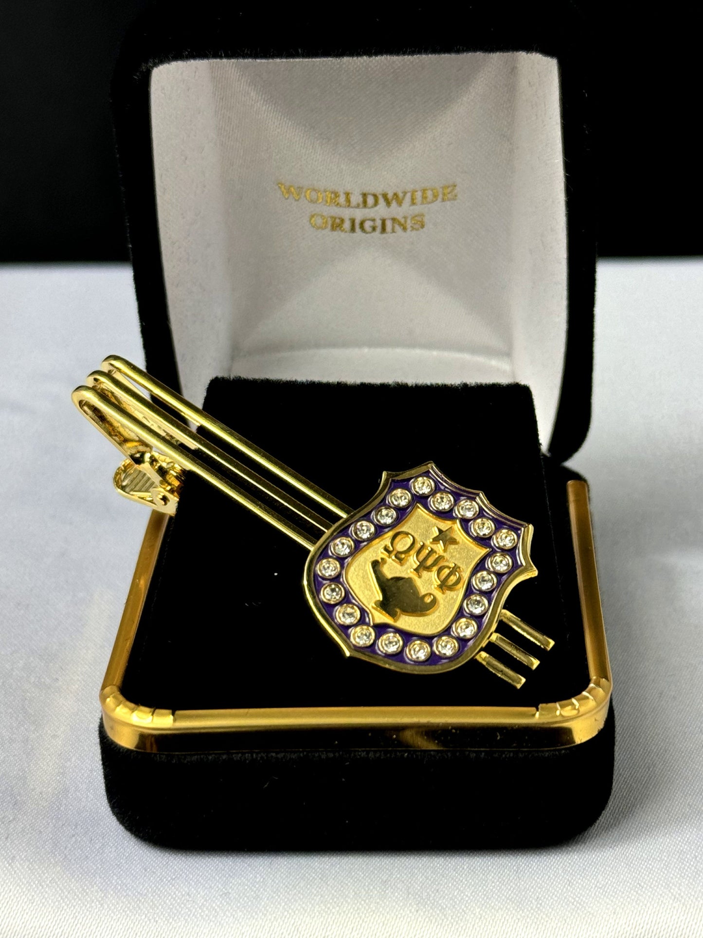 Omega Purple Outer Stone Tie Bar