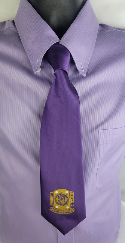Omega Purple Large Life Member Tie