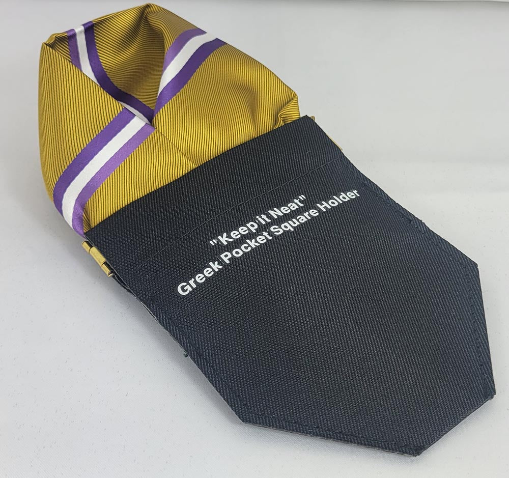 Omega Gold Stripe Pocket Square