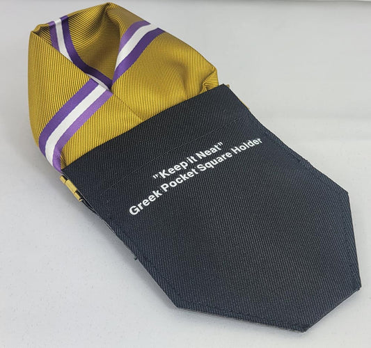 Omega Gold Stripe Pocket Square