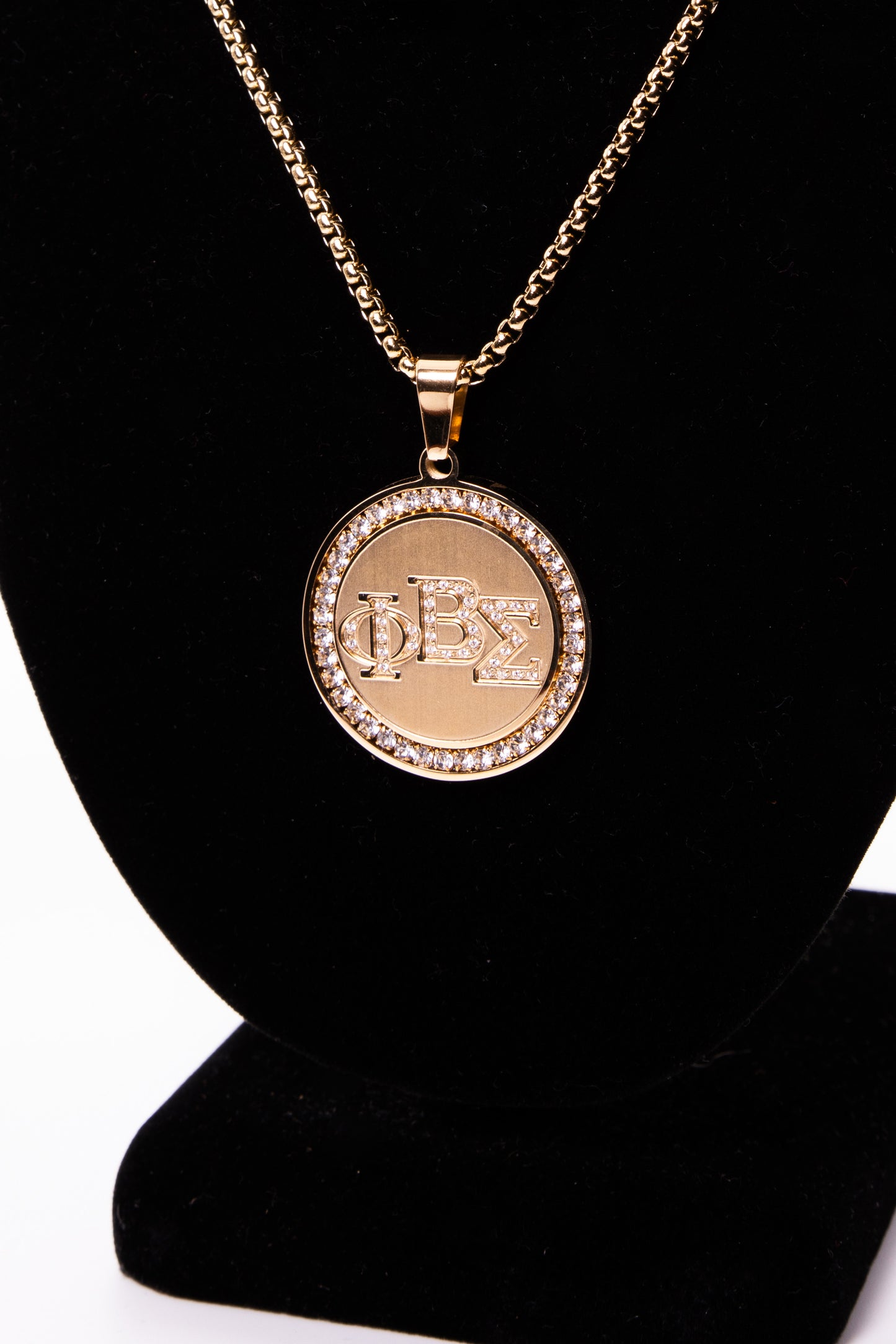 Pbs Gold Ss Crystal 3 Letter Necklace