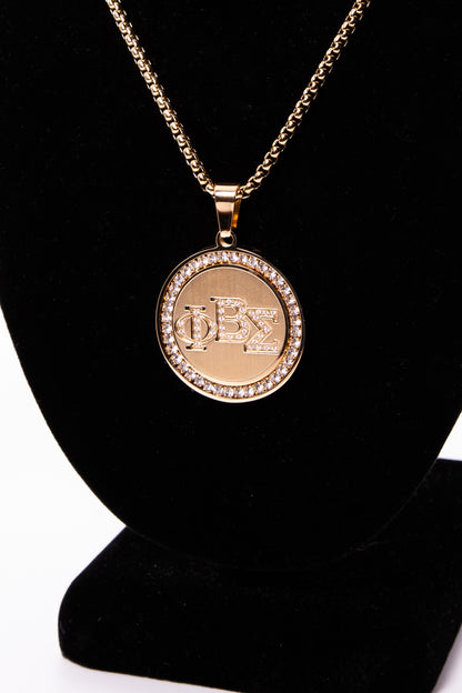 Pbs Gold Ss Crystal 3 Letter Necklace