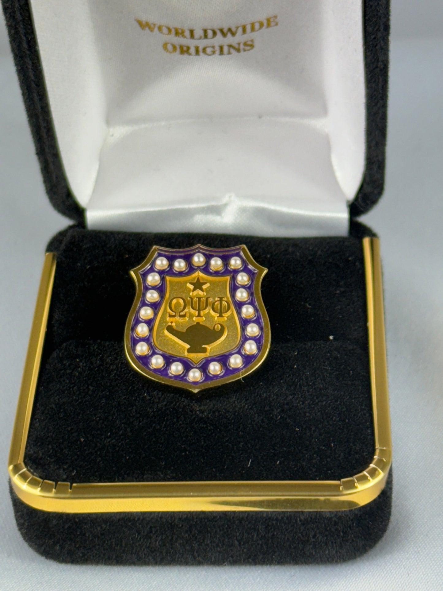 Omega Purple Outer Lapel Pin