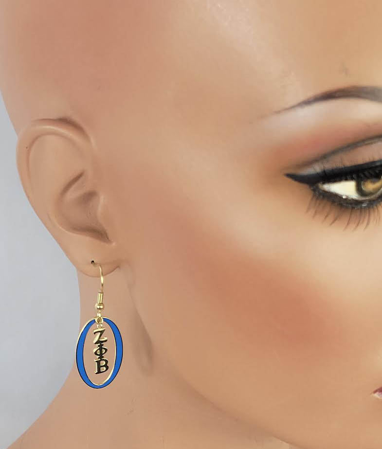 Zeta Blue Gold Ss Earrings