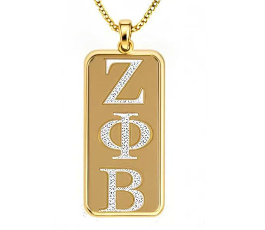 Zeta Gold Crystal Necklace