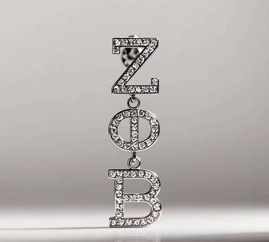 Zeta Silver Crystal Earrings