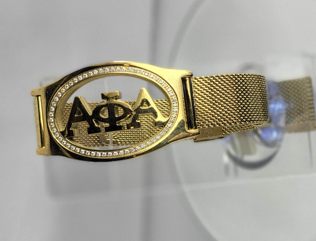 Alpha 3 Letter Gold Bracelet