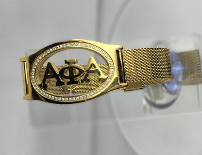 Alpha 3 Letter Gold Bracelet