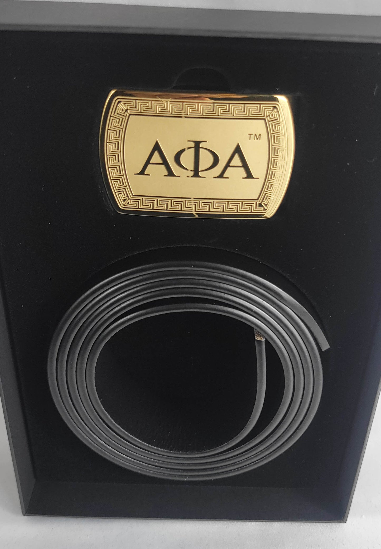 ALPHA GOLD 3 LETTER LEATHER BELT SET