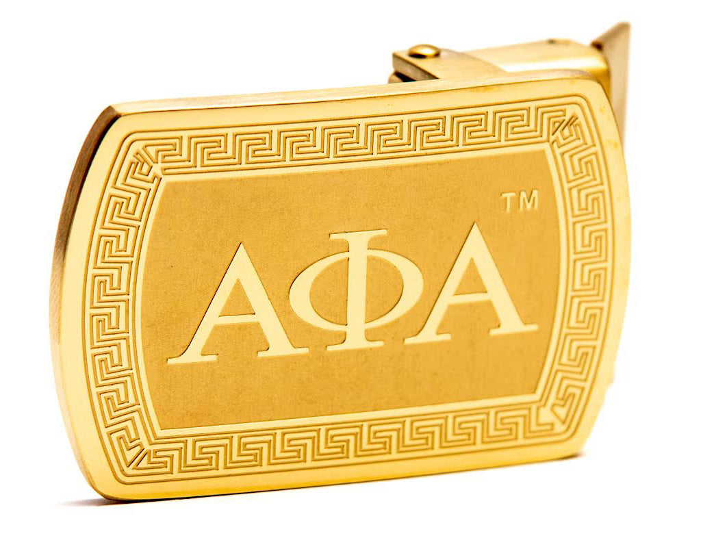 Alpha Gold 3 Letter Gold Interchangeable Belt Buckle