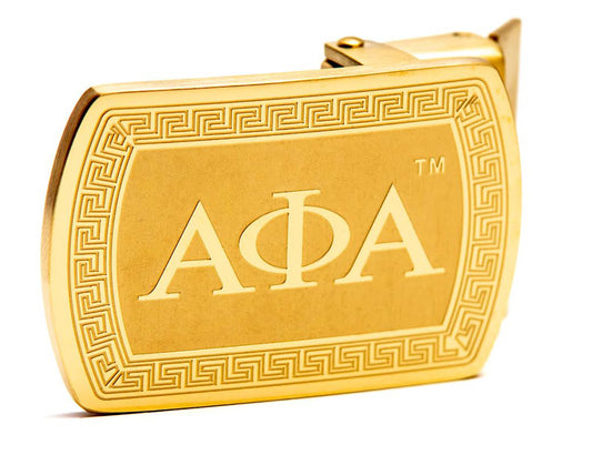 Alpha Gold 3 Letter Gold Interchangeable Belt Buckle