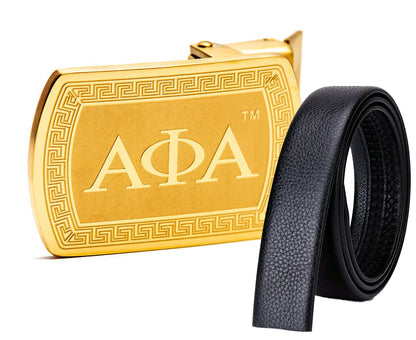ALPHA GOLD 3 LETTER LEATHER BELT SET