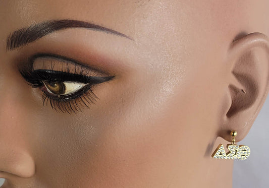 Delta Gold Crystal Post Earrings