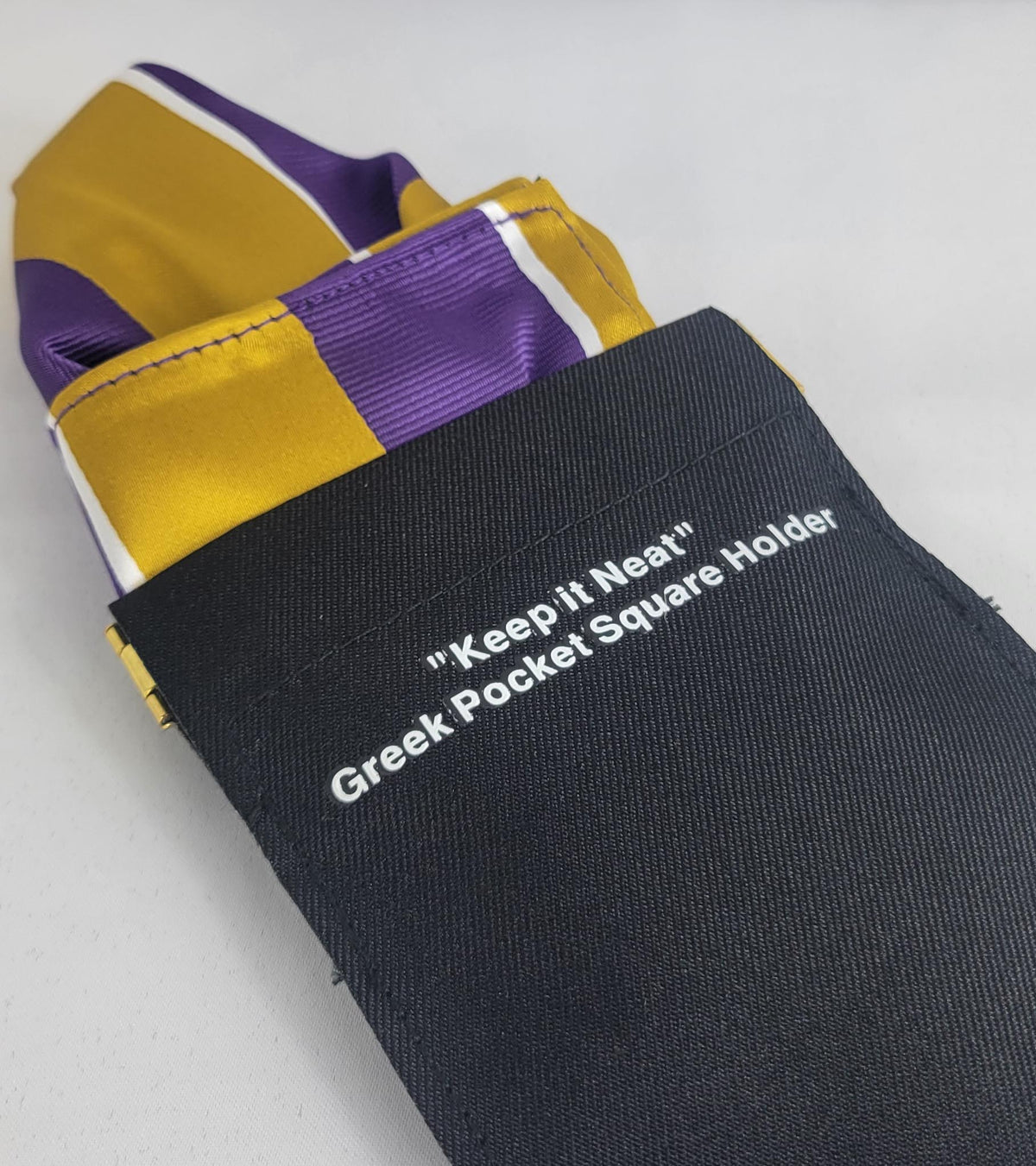 Omega Broad Stripe Pocket Square