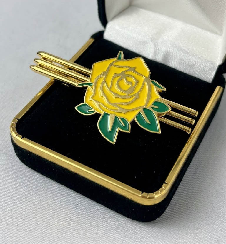Yellow Rose Tie Bar